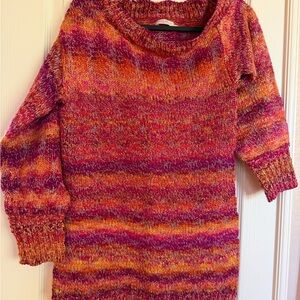 Ramy Brook Multicolor Knit Mini Dress in Pink & Orange